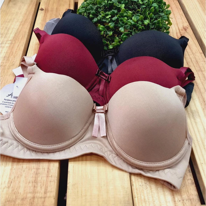 Kit compre 2 leve 4  Sutiã Reforçado Lingerie feminina