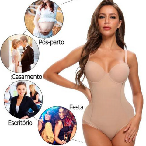 Body modelador com sutiã